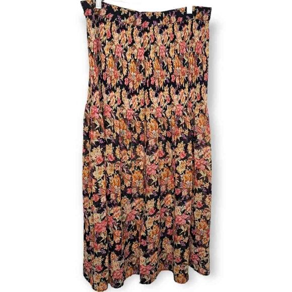 3/$25 Express Floral Maxi Skirt - Black, Pink, Orange - Picture 1 of 5